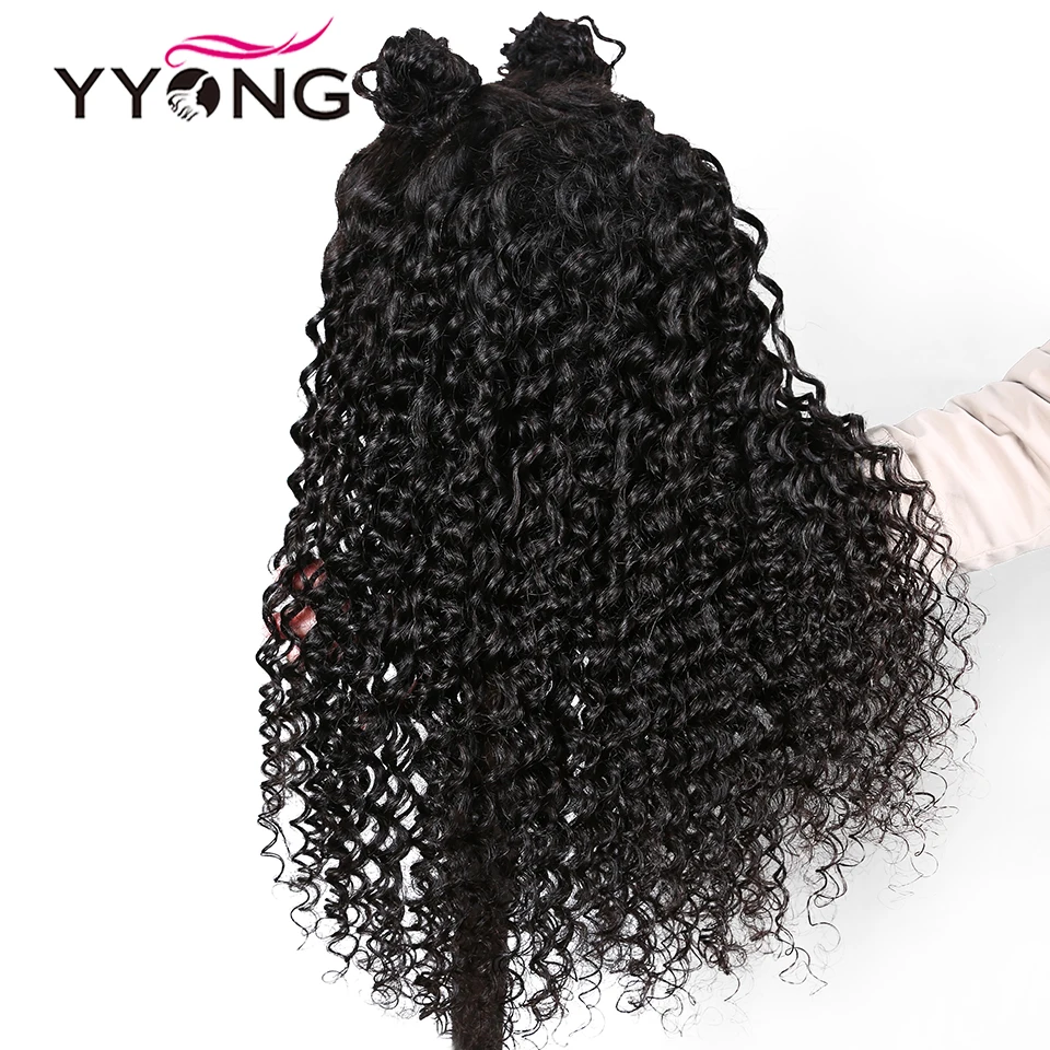 Yyong 13x4 Lace Front Human Hair Wigs With Baby Hair Indian Deep Wave Remy Human Hair 130% Lace Front Wigs For Women Low Ratio
