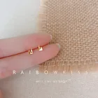 Серьги-гвоздики женские в виде замка, с вырезами