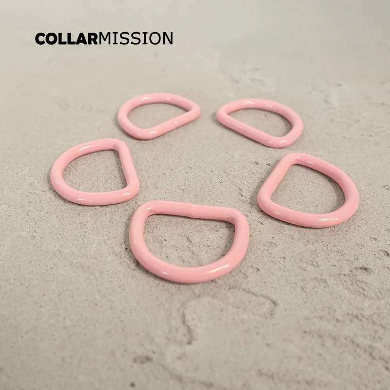 

Металлическое розовое D-образное кольцо DIY для собачьего ошейника 25 мм соединение металлическая пряжка DIY полукольцо пряжка для ремня CDK25P