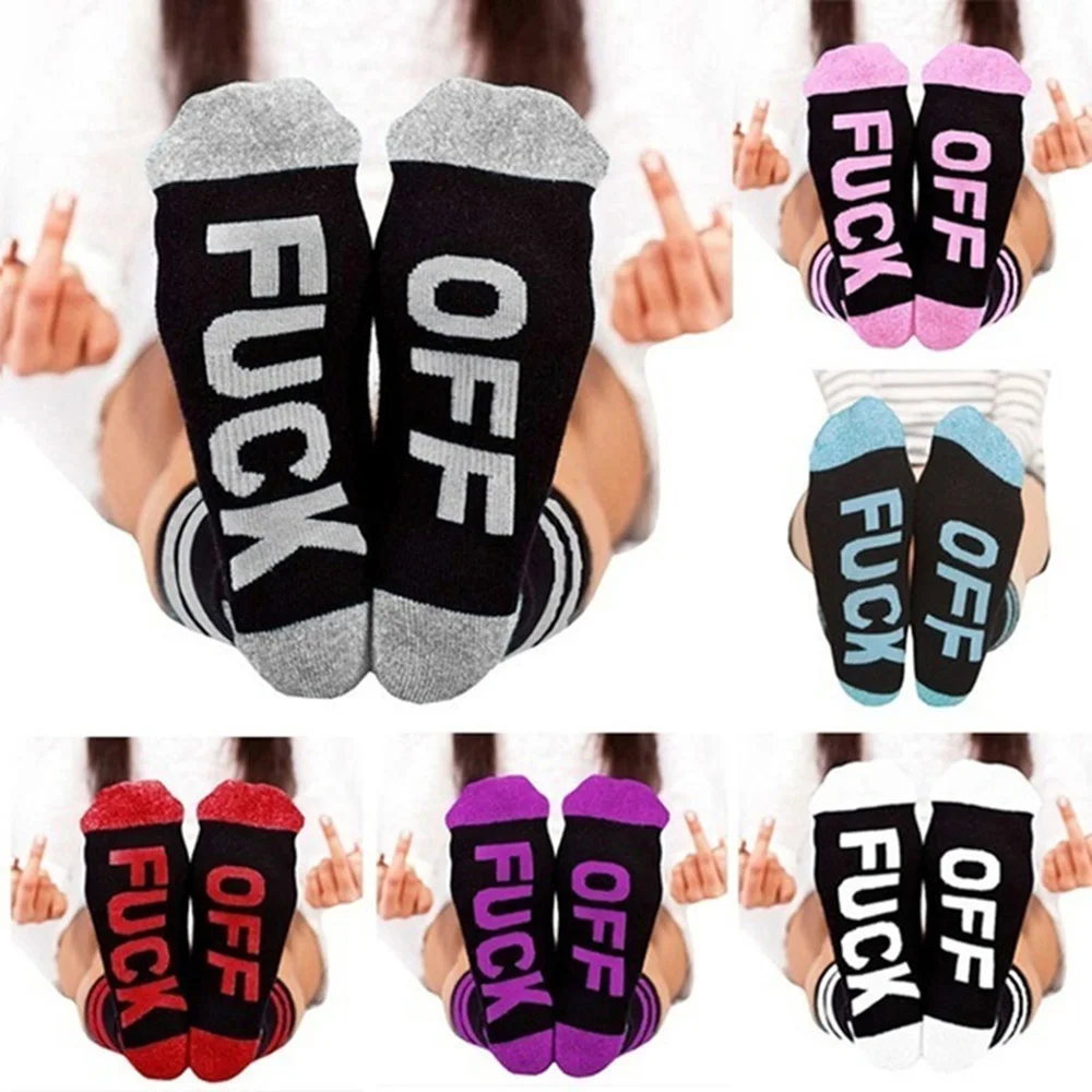 

Women's Socks Funny Cute Humorous Alphabet Cotton Unisex Casual Crew Socks Fashion Harajuku Skateboard Socks Size 38-42
