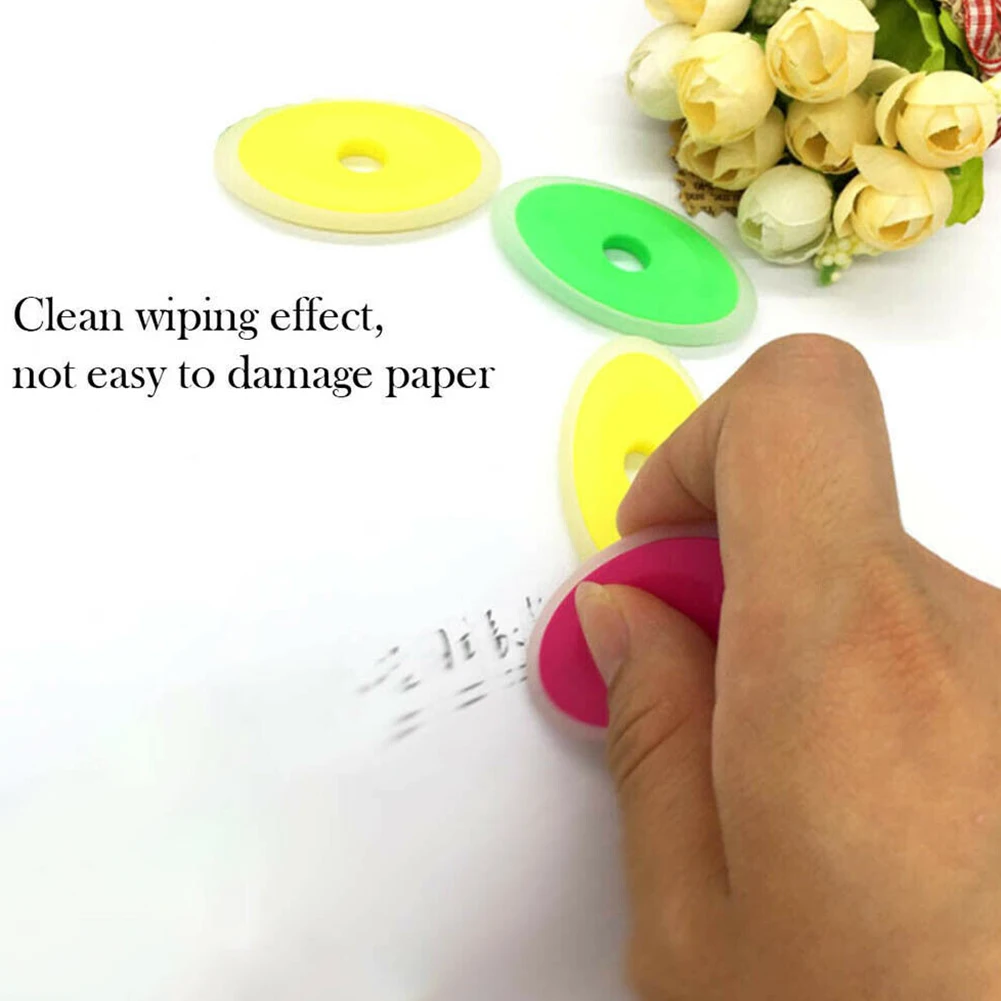 

Erasable Pen Oval Non-toxic Eraser Children Kids Students Gift School Office Stationery Elliptical vivid color delicate lovely