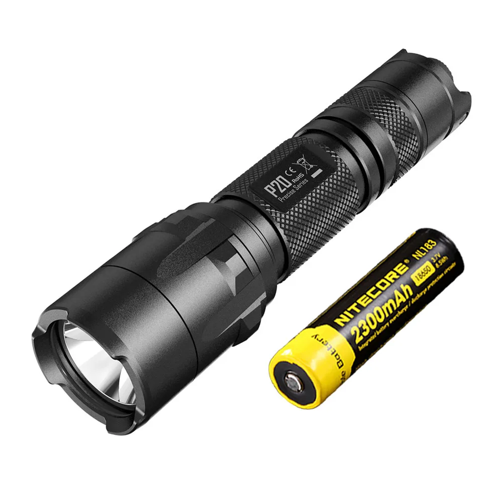 NITECORE P20 тактический фонарь XM-L2 светодиодный Макс 800 люмен дальность луча 210 м двойной переключатель хвост ручной фонарь для спасания - Испускаемый цвет: P20 NL1823