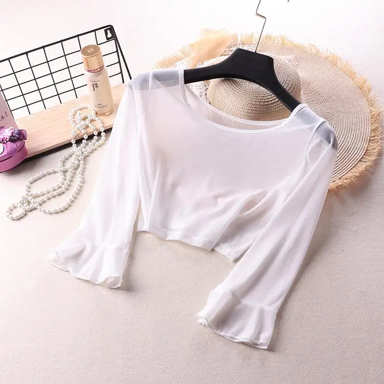 Футболка женская сетчатая с рукавом средней длины до локтя для лета P3 104 - купить