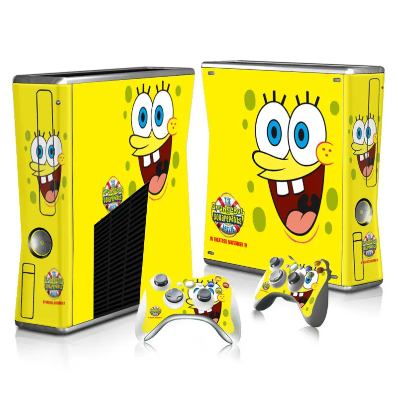С рисунком героев из мультфильма для xbox 360 slim стикер XBOX Виниловая наклейка Xbox360