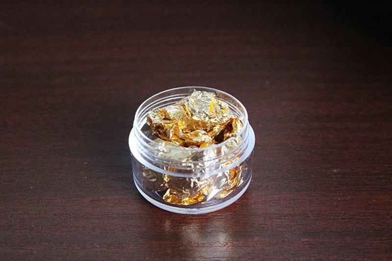 3 фольги для ногтей хлопья золото и серебристый неправильной формы стационарных