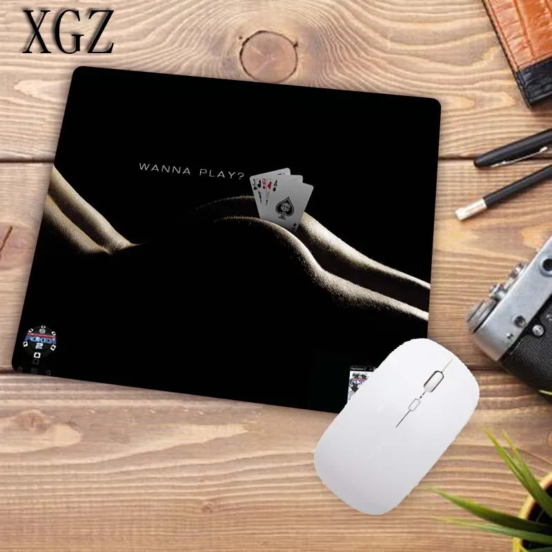 XGZ Funny Poker Gaming Mouse Pad Gamer Computer Mousepad Natural Rubber Mat Keyboard Desk Game 22X18CM Big Promotion | Компьютеры и