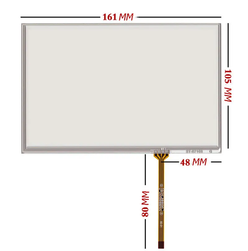 

For 7 Inch 160*104MM 4-wire 1280*800 16：10 HSD070PWW1-b01 c00 b00 Digitizer Resistive Touch Screen Panel Resistance Sensor