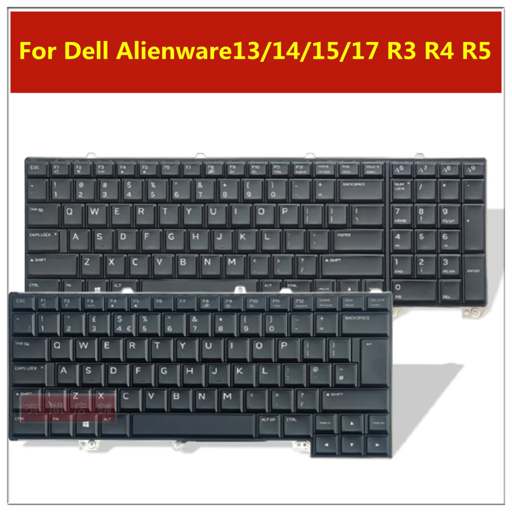 New original For Dell Alienware13 Alienware14 Alienware15 R3 R4 Alienware17 R4 R5 keyboard With backlight