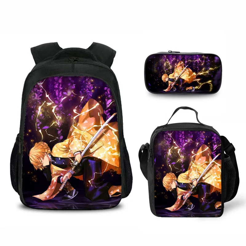 

Fashion Japan Anime Demon Slayer Kimetsu No Yaiba Bag for Boys Girls Cute Student Schoolbag Cool Primary Children Bookbag Gift 5