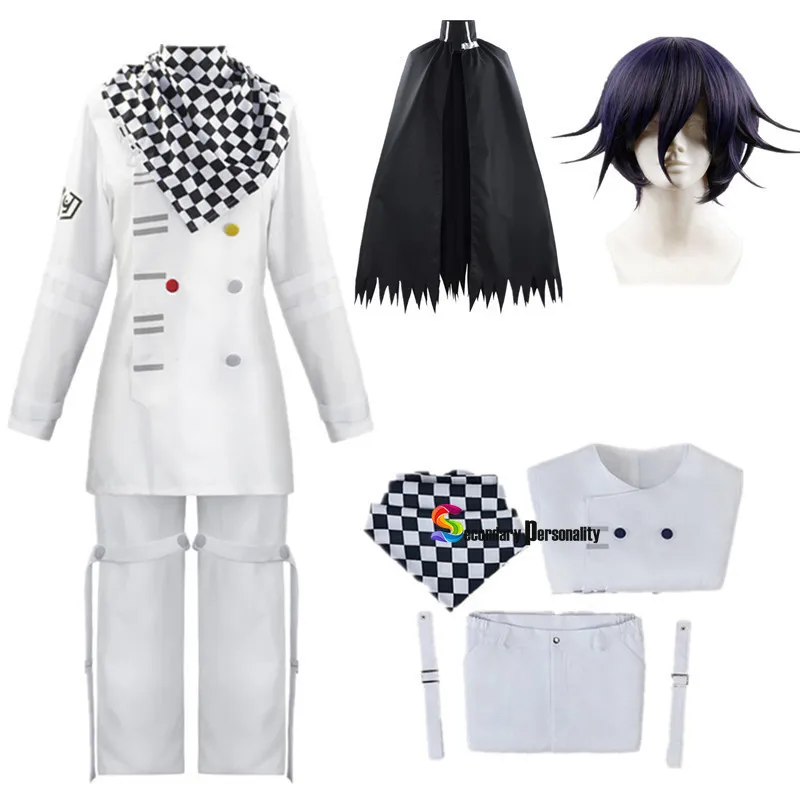 Аниме Danganronpa V3 Kokichi Ома форма шарф плащ комплект для Маскарадного костюма в стиле