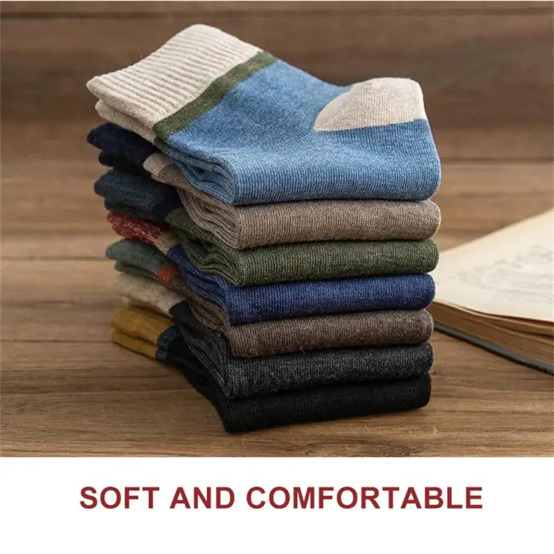 

7 Pairs New Japanese Harajuku Socks Man Autumn Winter Warm Cotton Socks Fashion Breathable Men Casual Business Socks