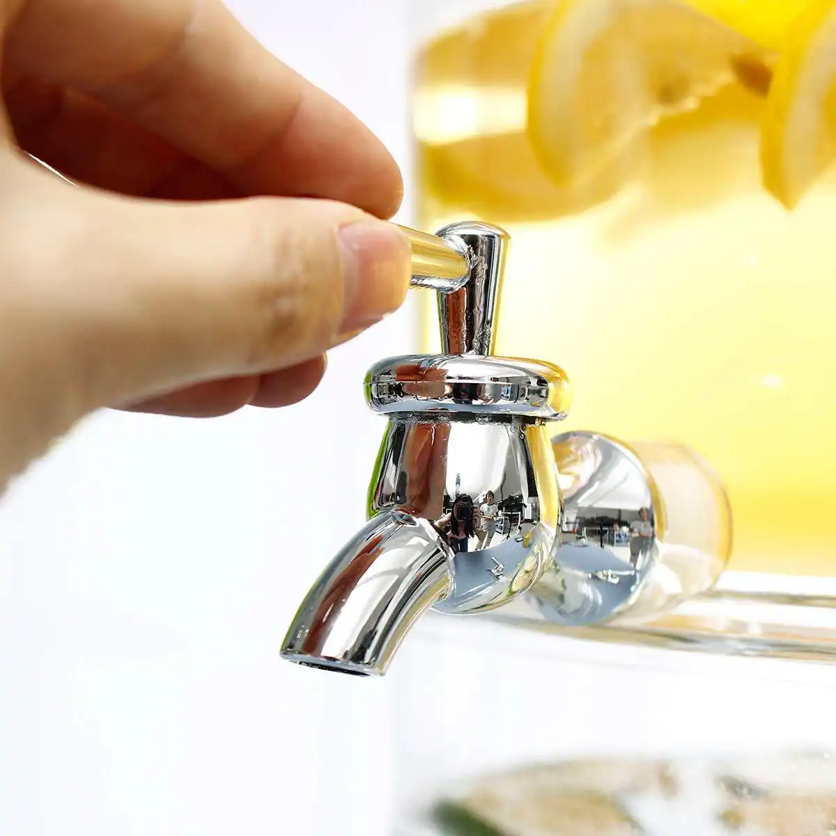 

2 Layers 2 Taps Juice Cold Drink Beverage Dispenser Lemonade Cooler Holder Drinking Juice Dispenser with Separate Water Tank