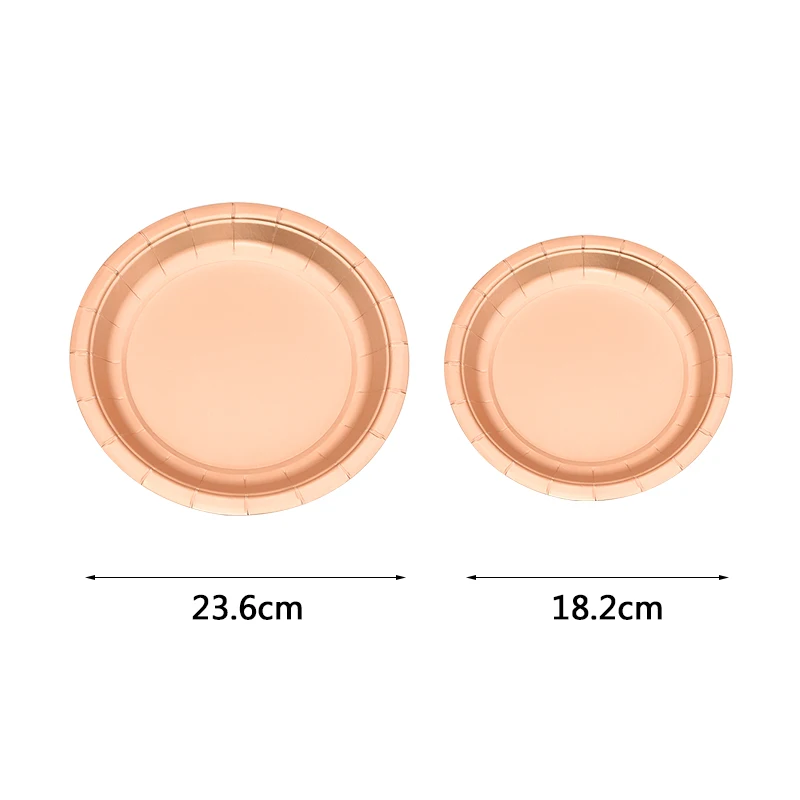 Вечерние одноразовые столовые приборы из розового золота бумажный стаканчик в