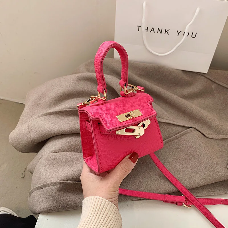 

Women's Bag 2021 New Mini Kelly Bag Cute Mini White One Shoulder Messenger Bag