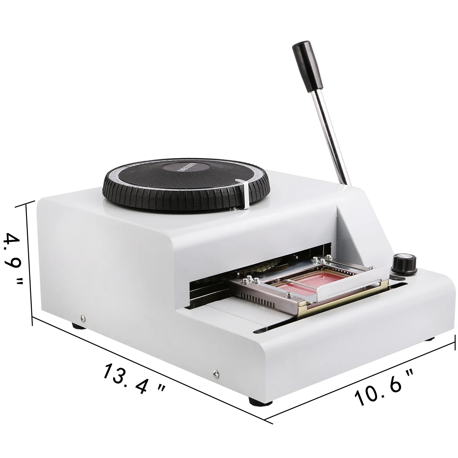 

VEVOR 85.5x55mm 72 Character Manual Embosser Embossing Machine Heavy Duty for PVC Credit Card VIP ID Membership Stamping Machine