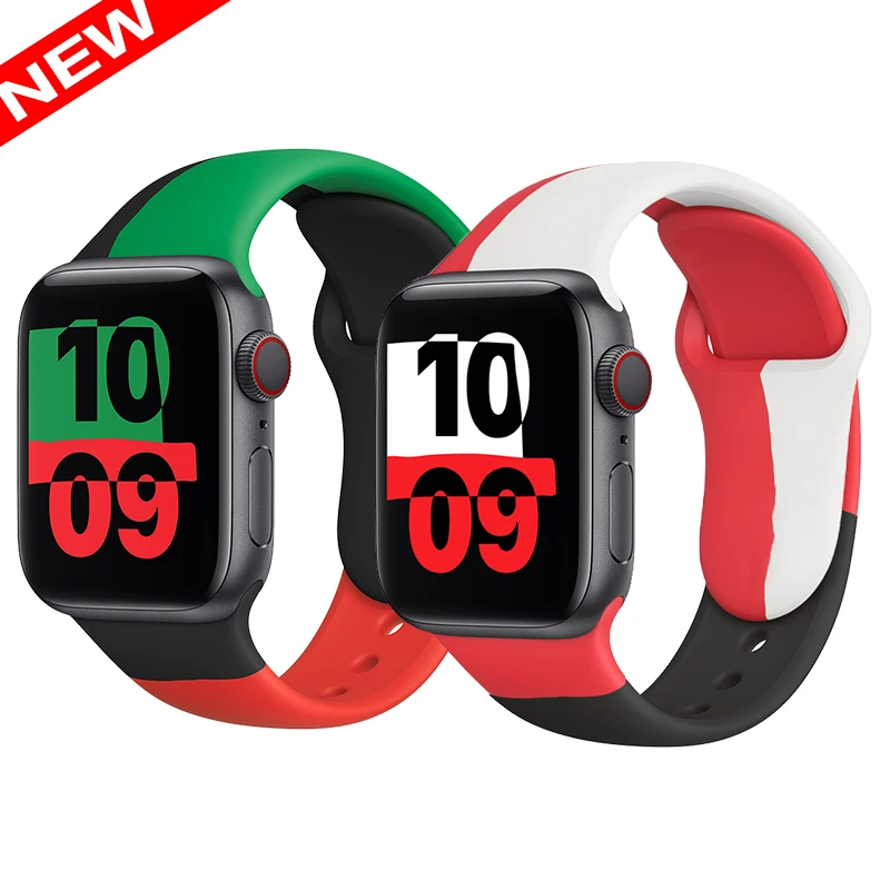 

Совместим с ремешком Apple Watch, мягкие силиконовые ремешки для часов, спортивный модный сменный ремешок для ремешка Apple Watch