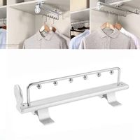260mm 460mm aluminum alloy retractable hanger wardrobe top clothes rail cloakroom storage organize furniture hardware