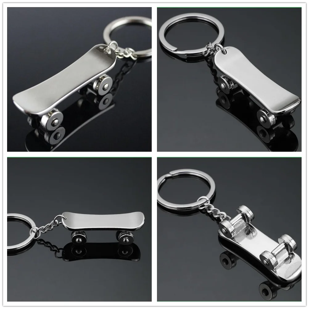 20 штук металлическая сумка для скейтборда кулон Мини Палец Брелок со скейтбордом