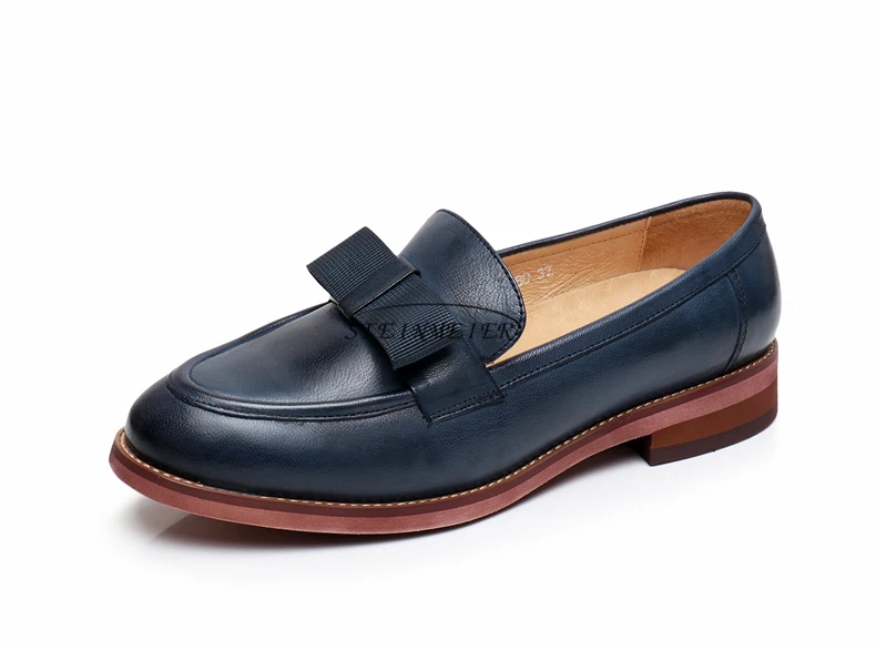 Yinzo/женские туфли-оксфорды на плоской подошве; женские кроссовки из натуральной кожи; женские броги; Повседневная обувь в винтажном стиле; женская обувь