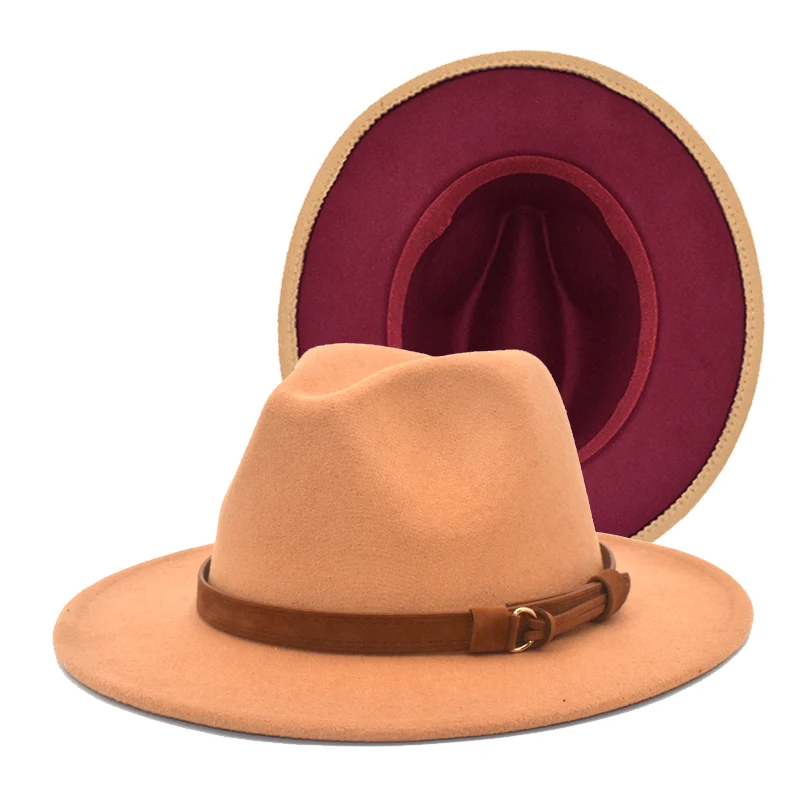 Men's Fedora Hat Australia Wool Felt Fedora Hat Wide-brimmed Hat Retro Winter Jazz Hat Chapeau femme Autumn Hat F81