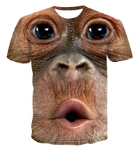 2020 Summer Fashion new T shirt 3D Printing orangutan pattern T shirt  men fashion top animal pattern Selling men's short sleeve