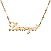 god with love heart personalized character necklace with name lauryn for best friend jewelry gift