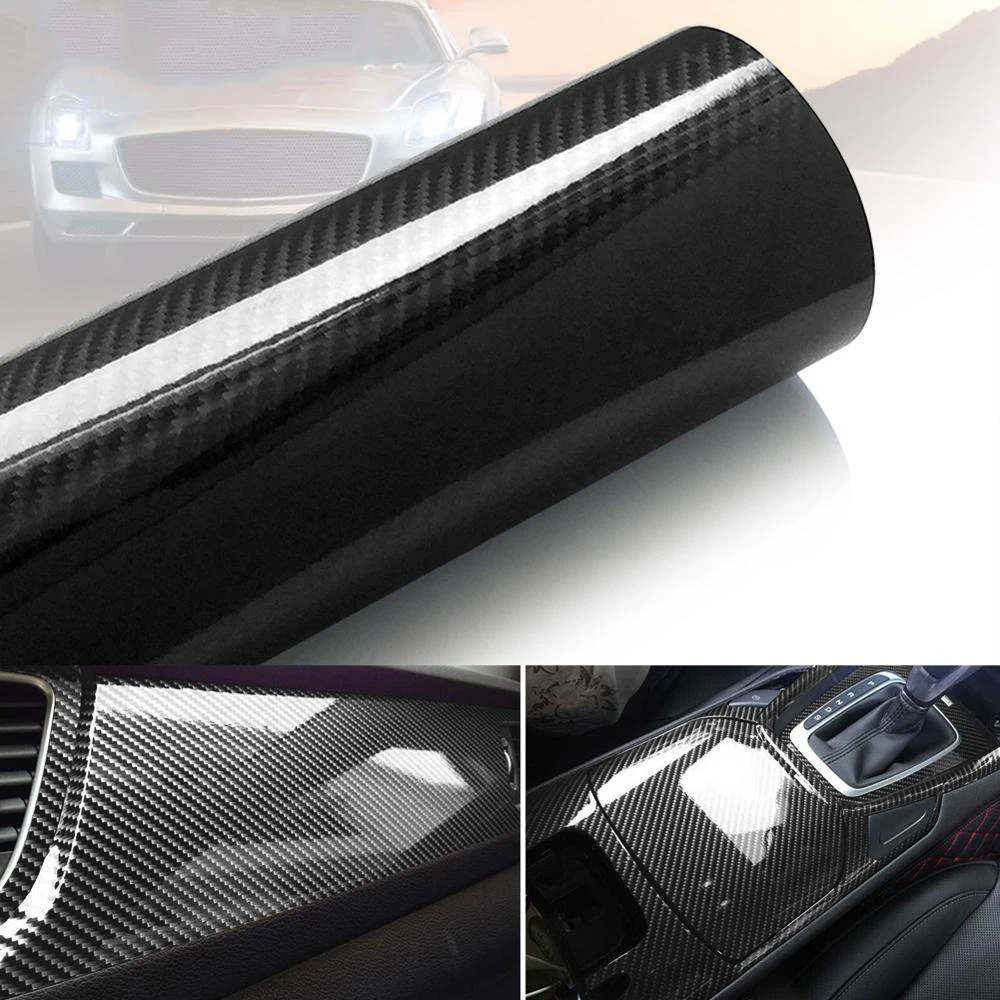 Виниловая пленка 5D из высокоглянцевого углеродного волокна для автостайлинга