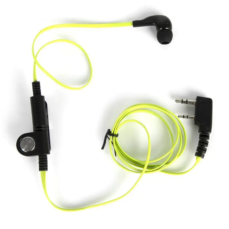 

New Green Fashion Noodle style earbud headphone K plug for kenwood BF888s UV5R UV82 Wouxun TYT Puxing etc walkie tal
