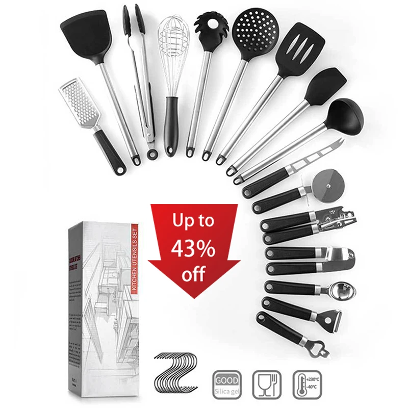 ATUCOHO антипригарная термостойкая ручка лопатка ложка силиконовая кухонная посуда