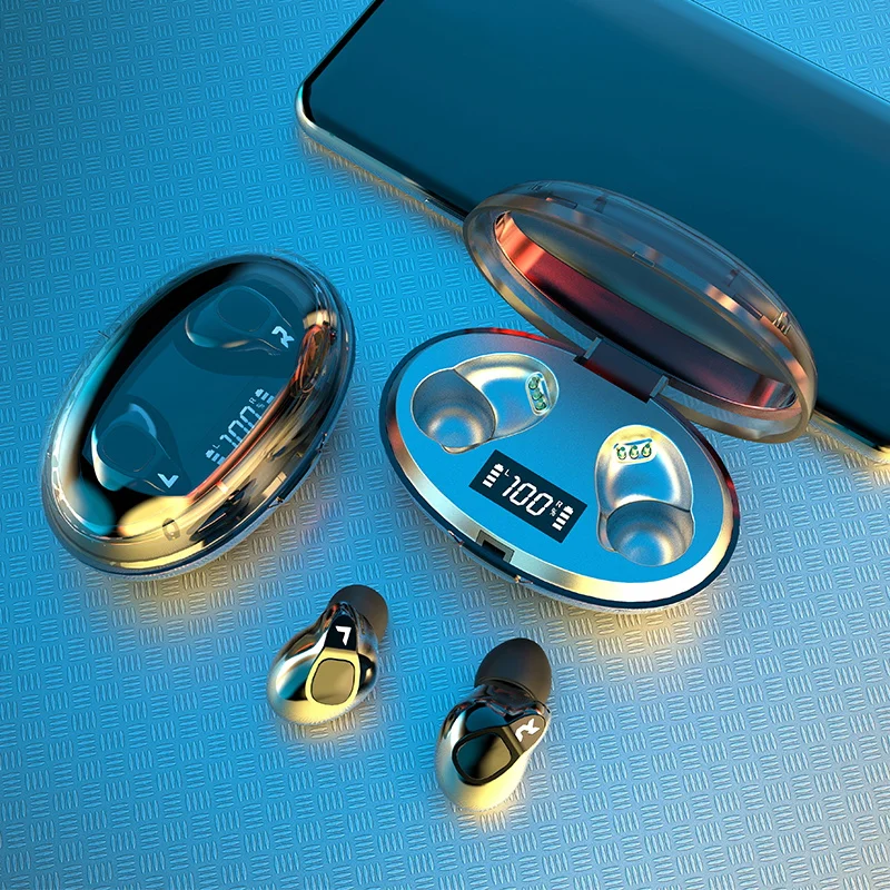 TWS наушники Bluetooth стерео беспроводные водонепроницаемые с светодиодный дисплеем
