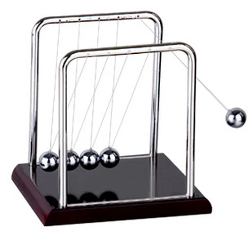 Balance Ball Desk Table Metal Pendulum Decor Physics Science Accessory Desk Toys Kids Antistress Game Newtons Cradle Steel Ball