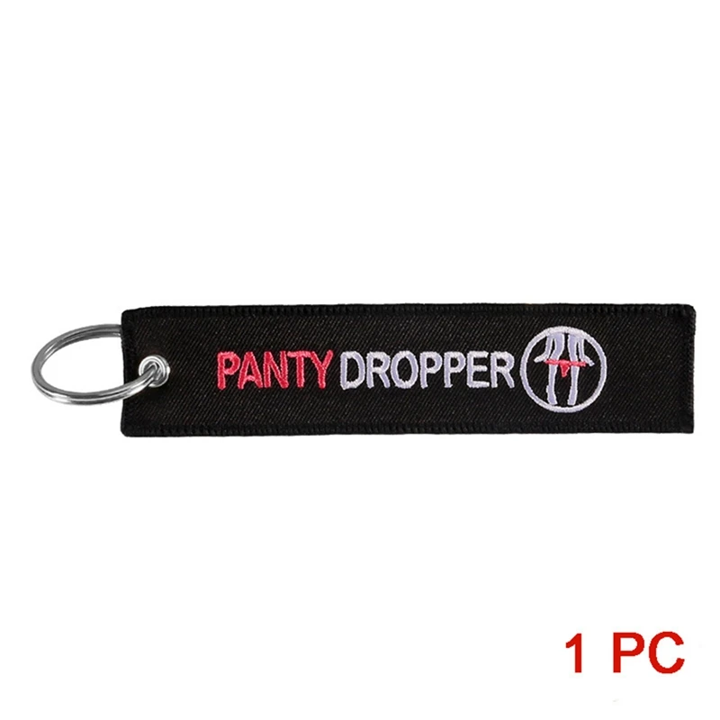 

Car Motorcycle Embroidery Panty Dropper Style Keychain Key Ring Decoration Tag Key Chain