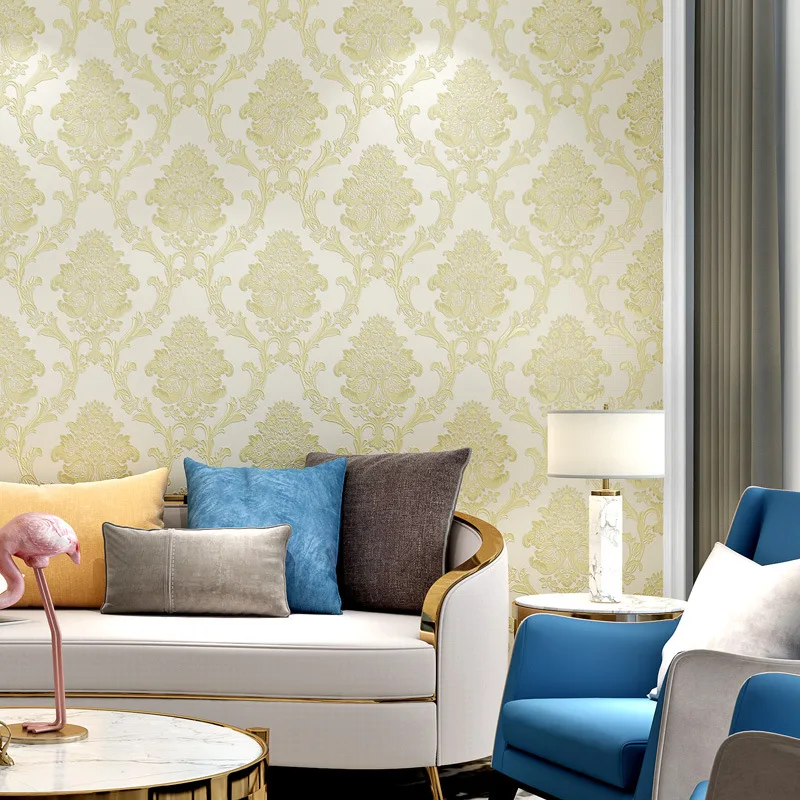 3D Изысканная рельефная настенная бумага украшение для дома спальни гостиной