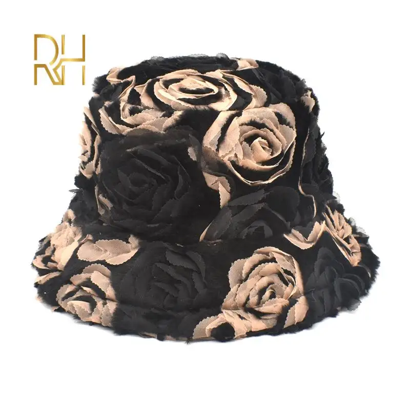 Теплая Бархатная Рыбацкая Кепка с надписью осенне зимняя Панама принтом Женская