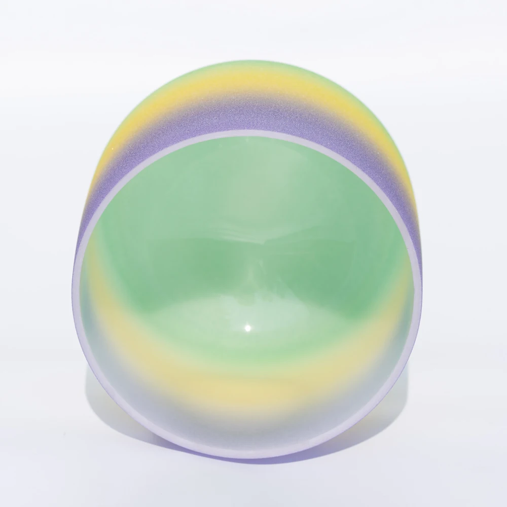 8 &quotNote B корона чакра радужные цветные матовые кварцевые хрустальные поющие чаши