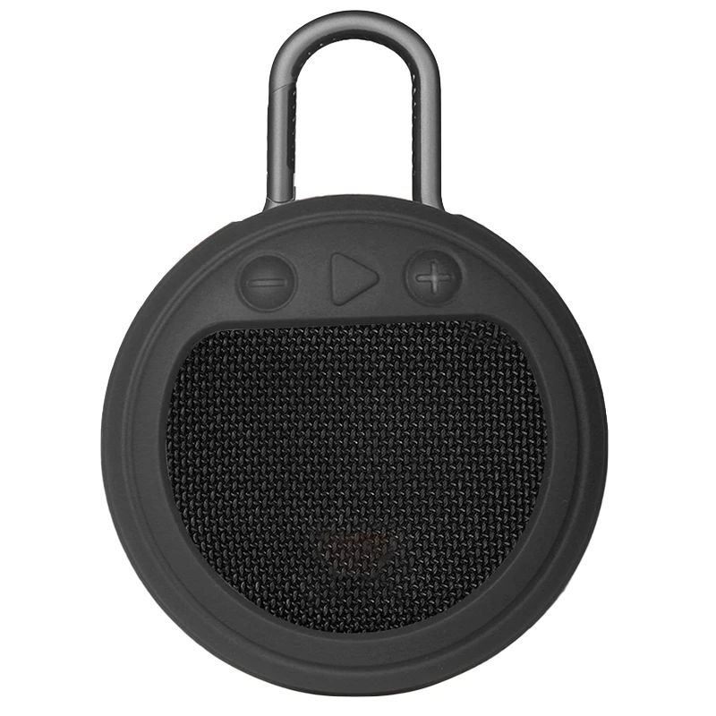 

Силиконовый чехол для переноски с подставкой для JBL CLIP 3 Bluetooth спикер защитный портативный чехол (черный)