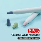 8 шт. силиконовый сменный наконечник чехол защитный чехол наконечник для Apple Pencil 1-й 2-й сенсорный Стилус Чехол