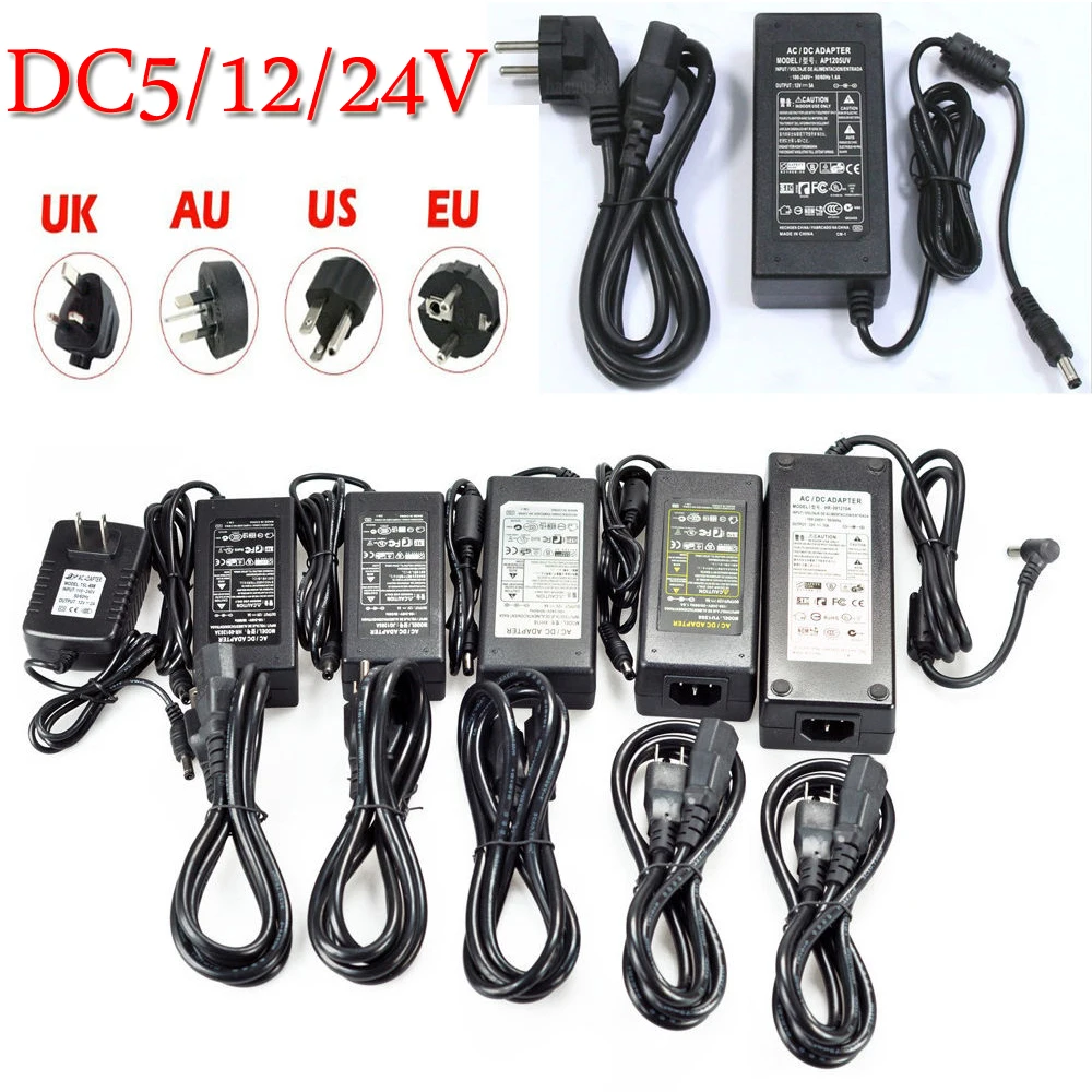Постоянный ток 5 В 12 24 постоянного тока 1A 2A 3A 5V 6A 7A 8A 10A Мощность Источник питания