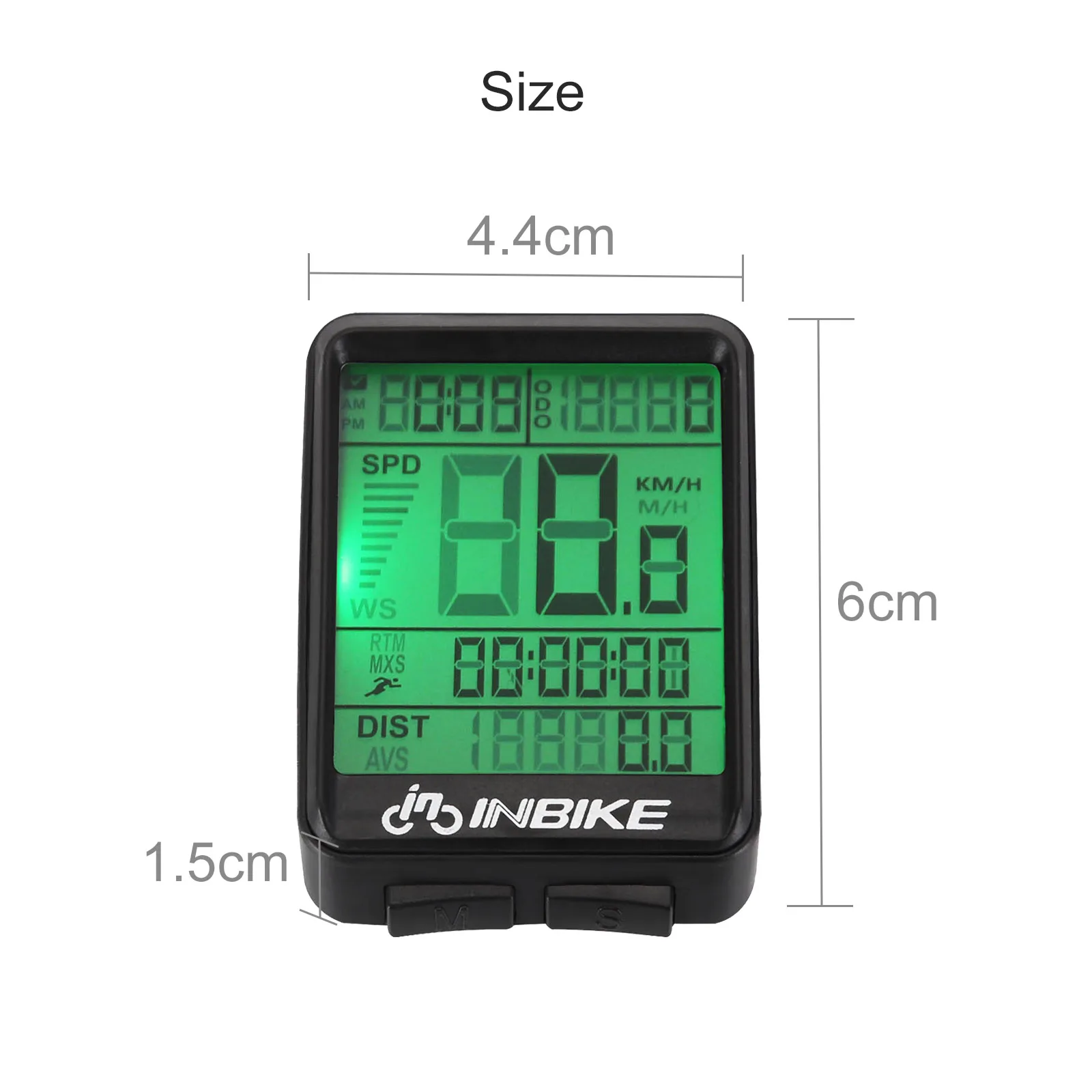 

Large Screen Bicycle Computer Wireless Bike Computer Rainproof Speedometer Odometer Stopwatch Bike Accessories Include Battery
