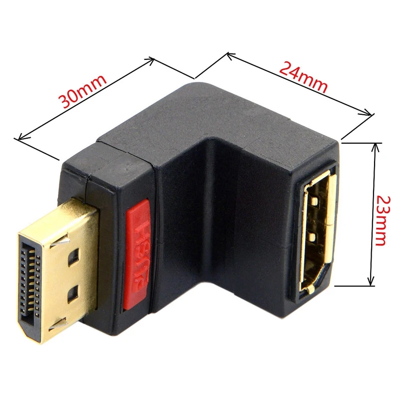 AABB-90 градусов вверх угловой Dp Displayport папа-мама удлинитель | Электроника