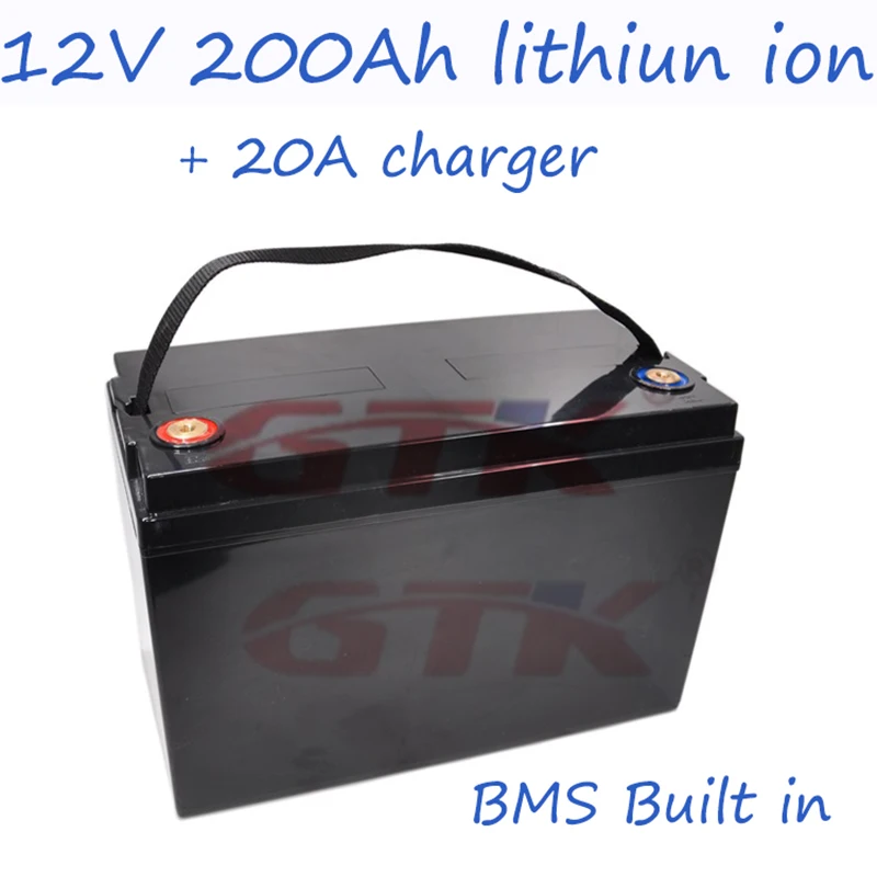 Большая Емкость 12V 100Ah/150Ah с большим циклом заряда/200Ah комплект литий ионный