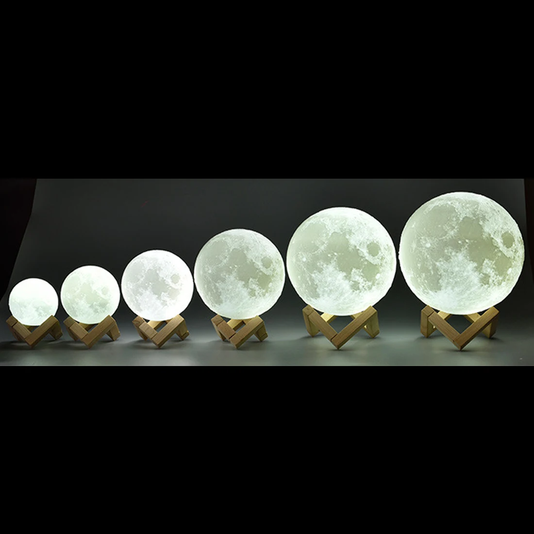 2 Color Change 3D Light Touch Switch Rechargeable Moon Lamp Print Bedroom Bookcase Night Creative Gifts | Лампы и освещение