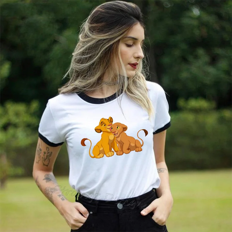 Футболка Hakuna Matata с изображением короля льва женские модные футболки Harajuku Ullzang