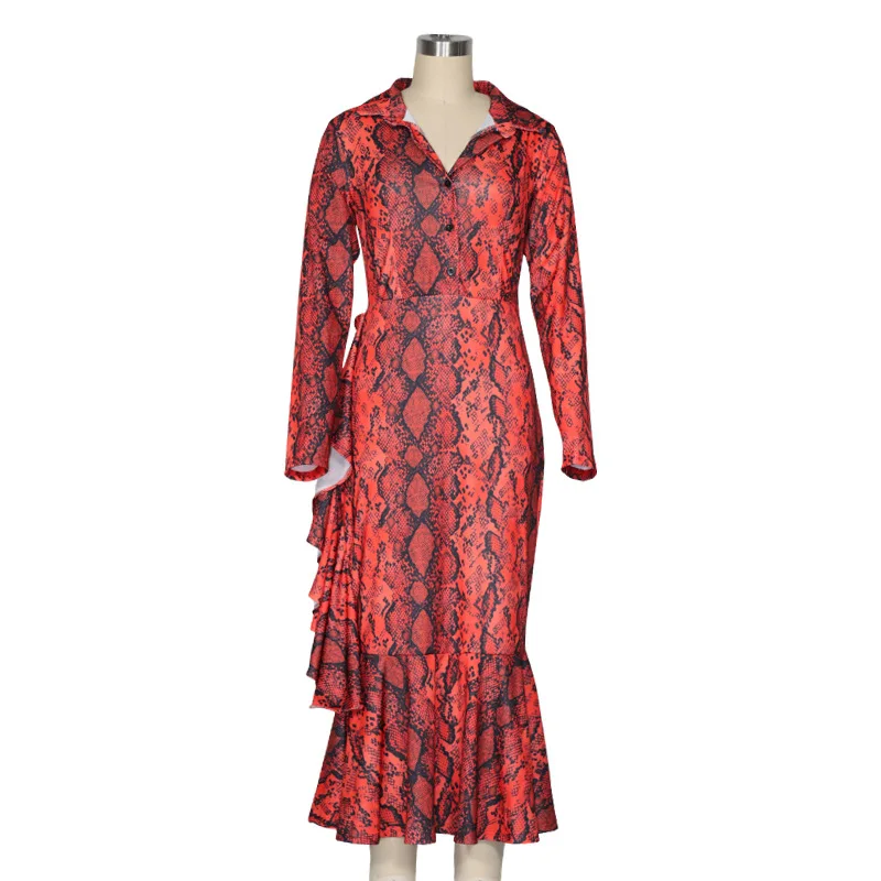 Женские 2020 новое зимнее платье миди отложной воротник длинный рукав пикантная