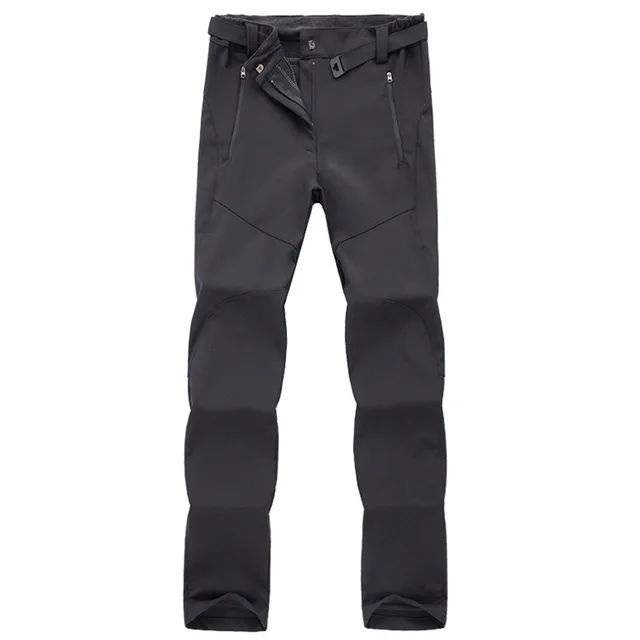 Women Black JACKSANQI женские и мужские уличные теплые походные брюки флисовые спортивные альпинистские походные горные водонепроницаемые женские брюки RA323 - Цвет: Women Black
