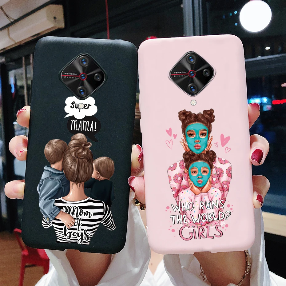 ДЛЯ Vivo S1 Pro Чехол 1920 для V17 Россия V1945A V 17 1909 задняя окрашенная силиконовая