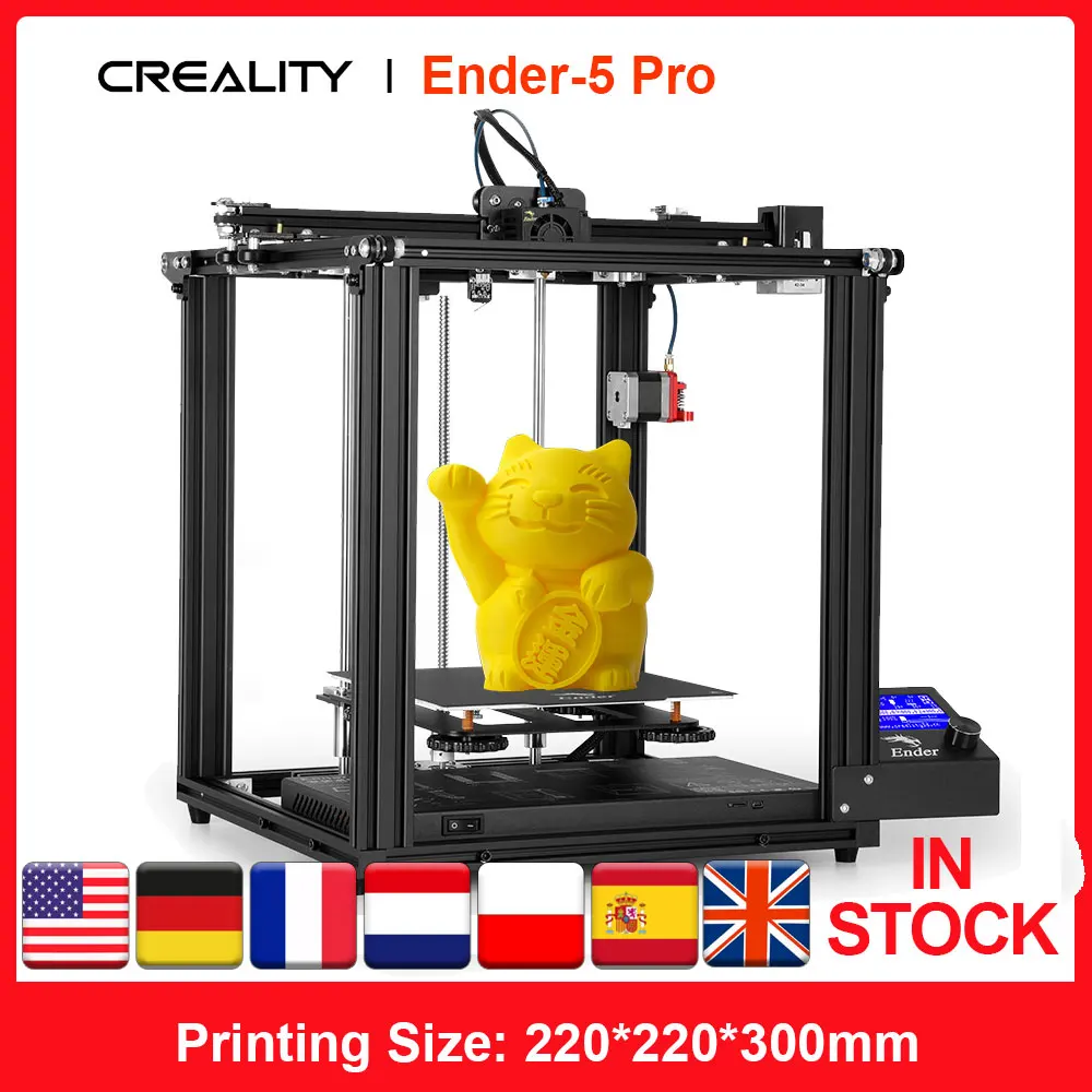 Creality 3D Ender 5 Pro Высокая точность принтеры DIY Kit с обновлением бесшумный материнская