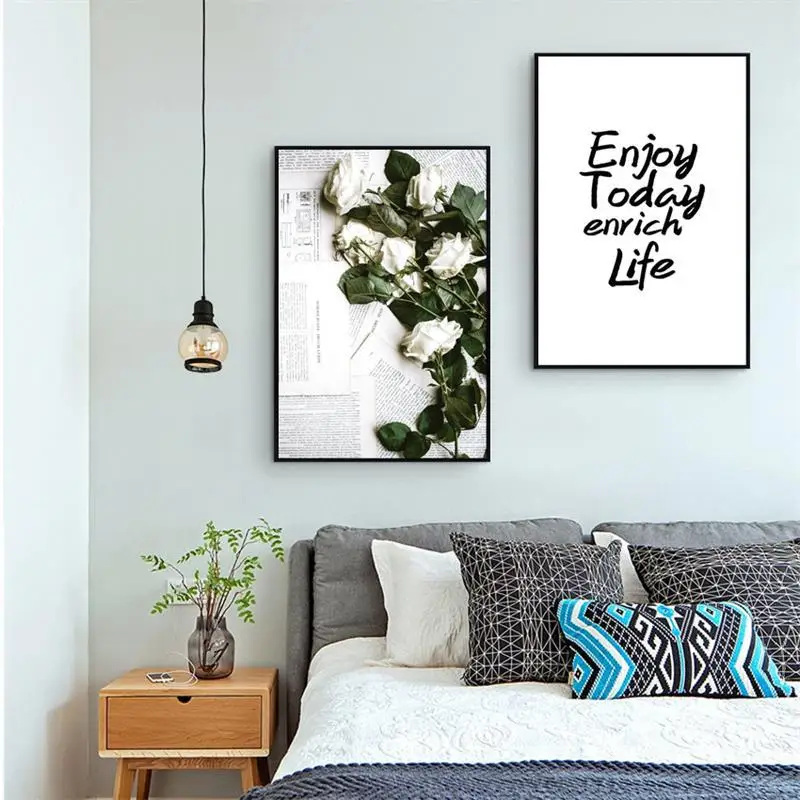 

Nordic Flower Landscape Wall Art Canvas Poster Print Painting Scandinavian Decoration Picture Modern Living Room Decor Unframed