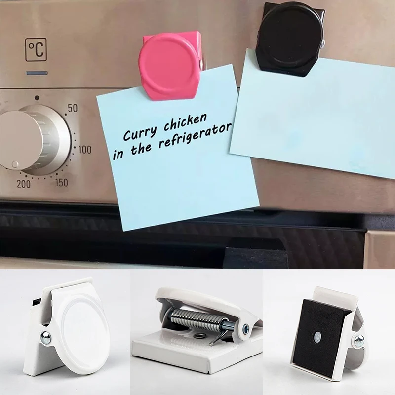 

2 pcs/lot Magnetic Refrigerator Stickers Fridge Magnets Message Clip Food Bag Clip Photo Folder Home Kitchen Decor Message Post
