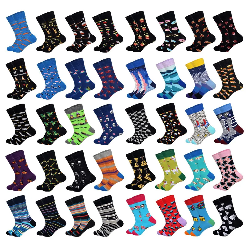 Мужские длинные носки в стиле Харадзюку уличные модные классические хип-хоп